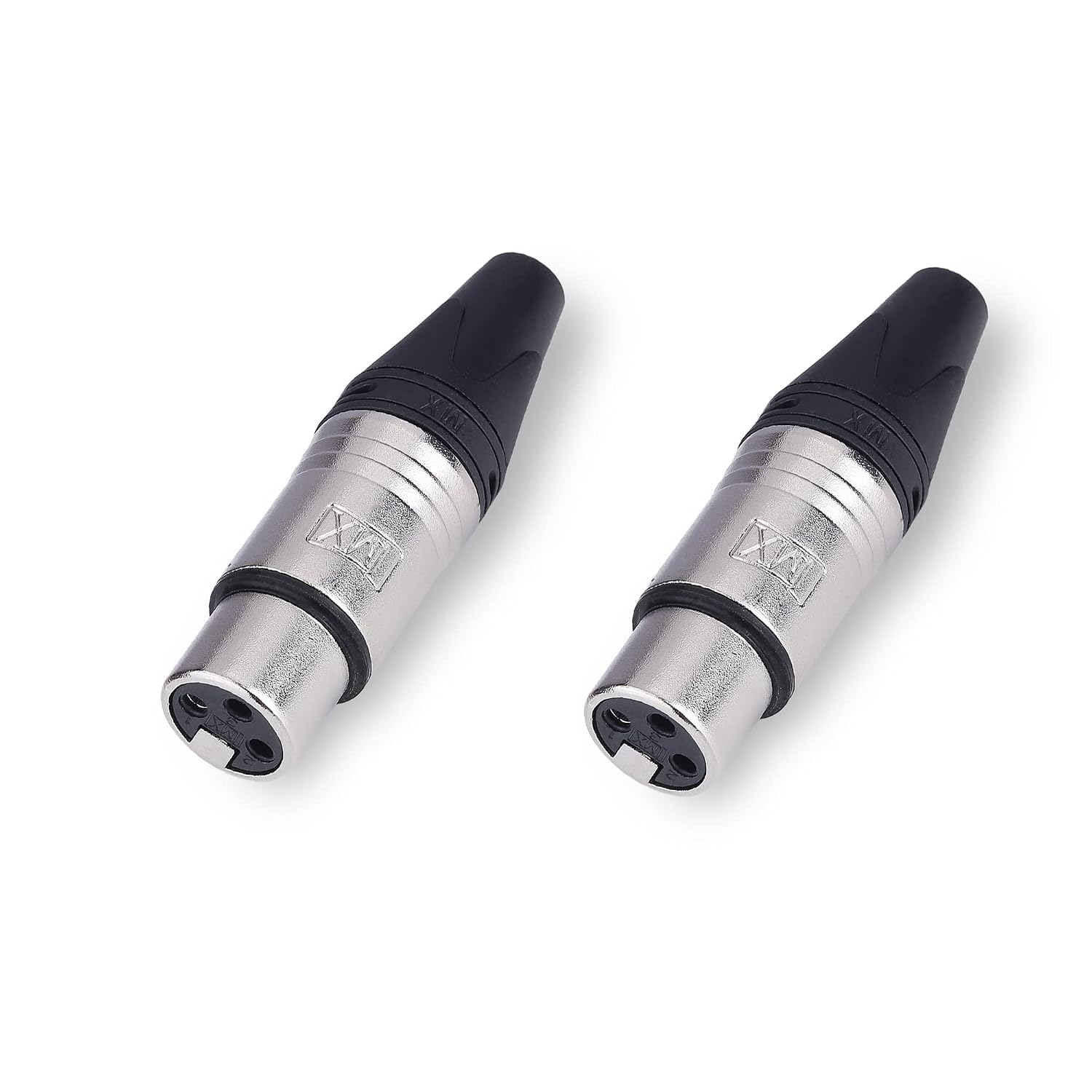 XpertTech XLR 3 Pin Female Jack Microphone Connector elf Locking Audio Socket - 2 Pcs.-image-47