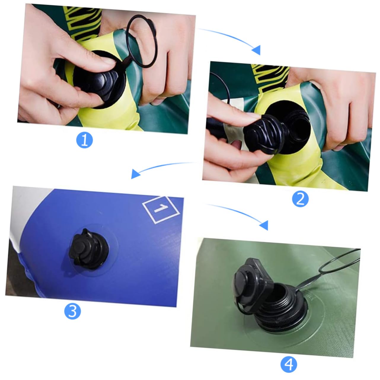 TOYANDONA Ugello del Gas di Boston Barca Gonfiabile Gommone Adattatore di Gonfiaggio Inflazione Valvola dell'Aria della Barca Adattatore Tubo Pompa di Gonfiaggio PVC Nero