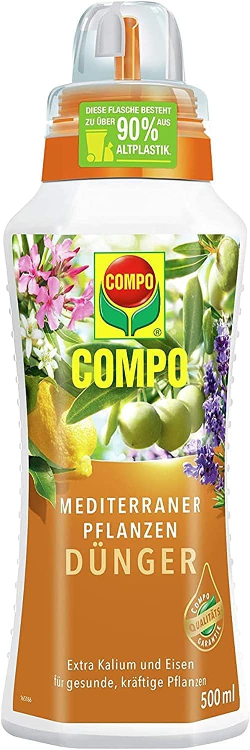 COMPO Mediterraner Pflanzendünger – Spezial-Flüssigdünger für mediterrane Pflanzen – 500 ml
