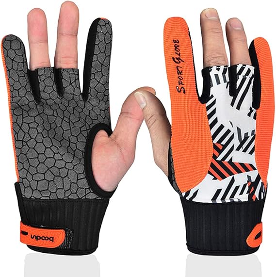 KOCAN bowling gloves left hand, Bowling Gloves Breathable AntiSkid