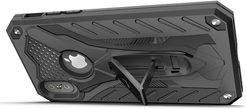 ZIZO Static Series for iPhone Xs Max with Built in Kickstand, Impact Resistant and Military Grade (Black & Black)