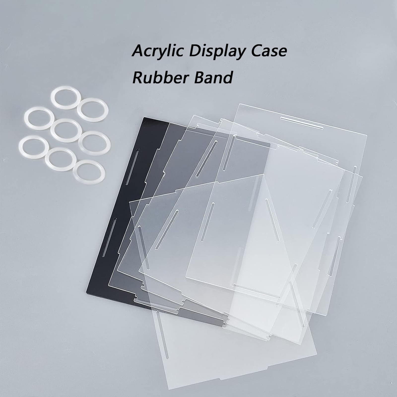 Acryl Vitrine Selbstmontierbare Schaukasten, Präsentation Staubdichter Schutz Vitrine mit Schwarzem, Blind Box Vitrine Modellauto für Figuren, Modelle Transparente(H35cm,LxW 20x20cm)
