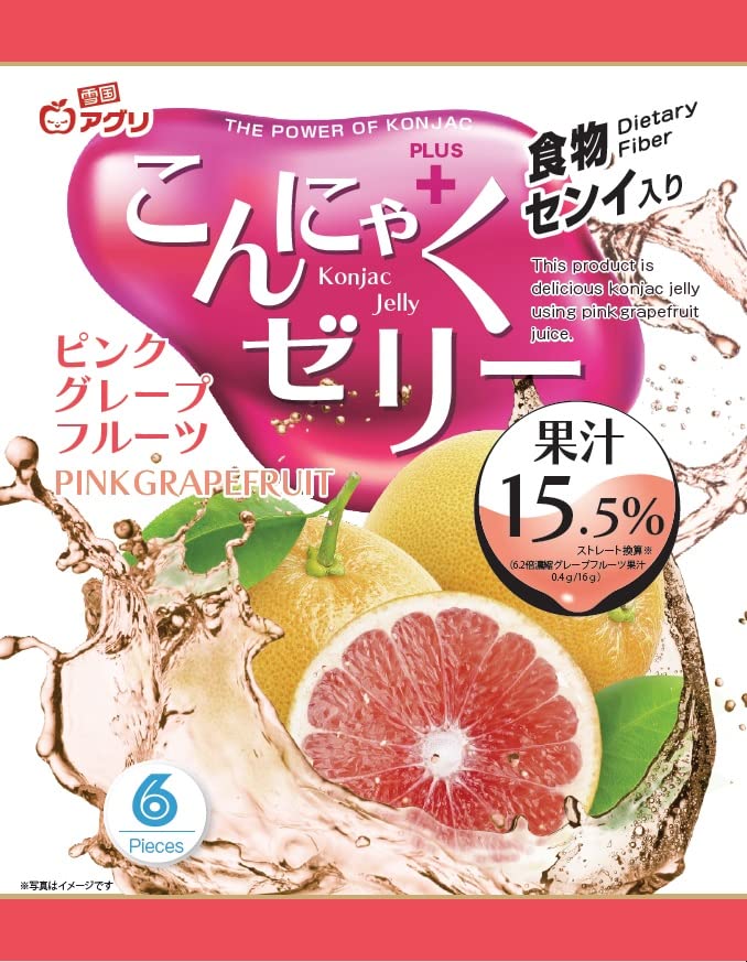 Amazon.co.jp: 雪国アグリ こんにゃくゼリーピンクグレープフルーツ味