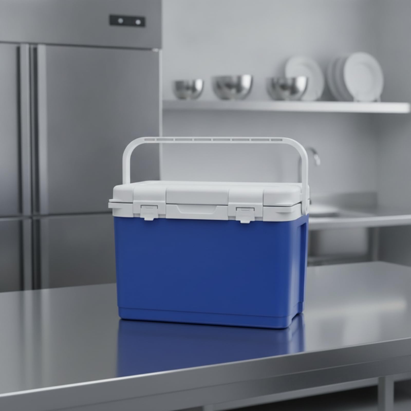 B Baosity Glacière Isotherme Cvercle Polyvalent Chaud Froid Conteneur Isotherme Livraison Grande Capacité pr Restaurateurs, Barbecue Extérieur