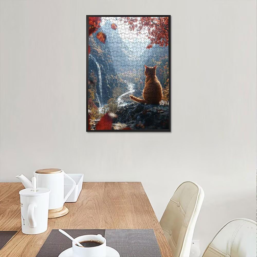 Cliff Katze Puzzle 2000 Teile, Klassische Puzzles, Geschicklichkeitsspiel Puzzle für Erwachsene, Puzzlespiele für Die Ganze Familie, Mit Schöner Verpackung, Dekoration Puzzles DX0YL3-979