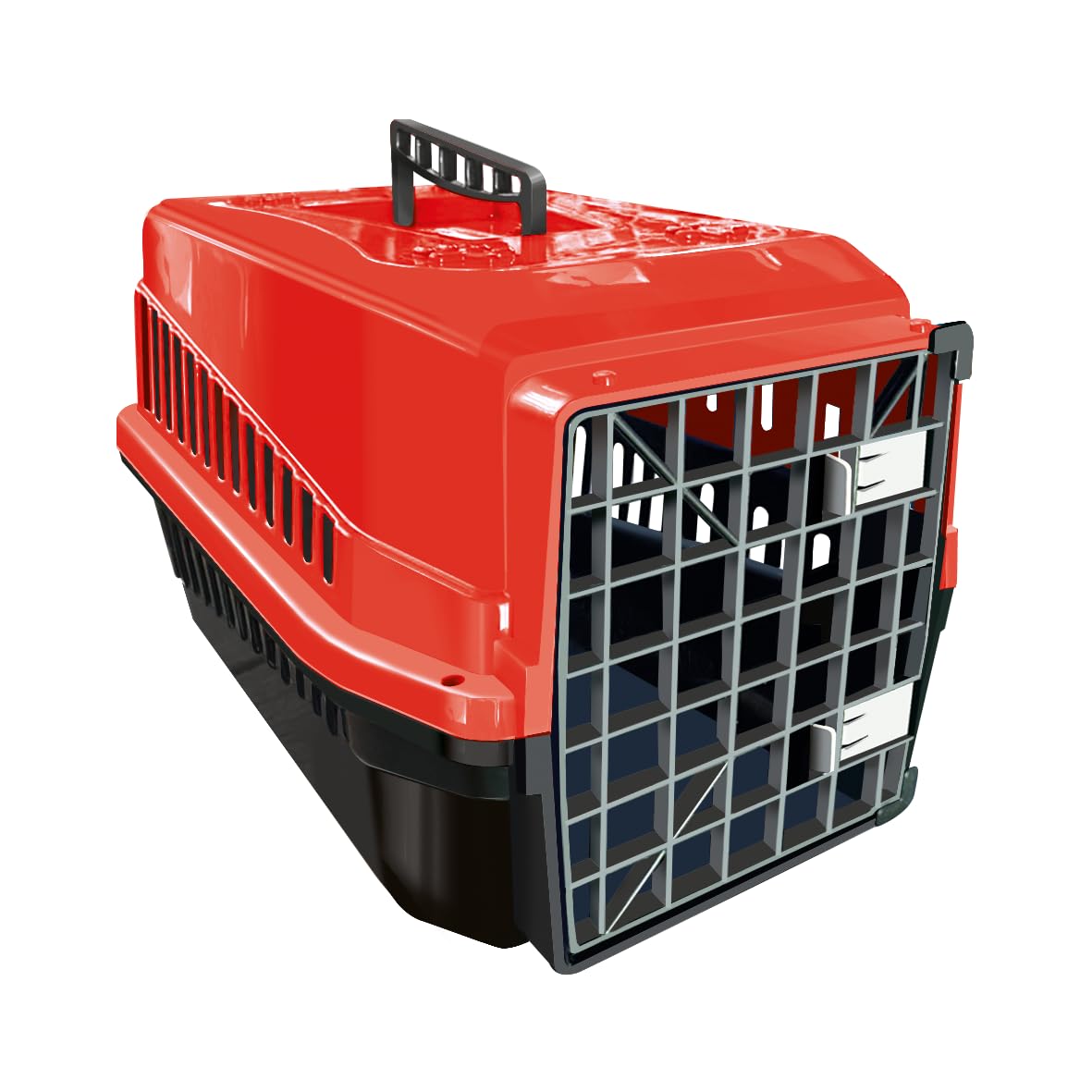 Caixa De Transporte Color N4 Cachorro Gato Cão Cor:vermelho