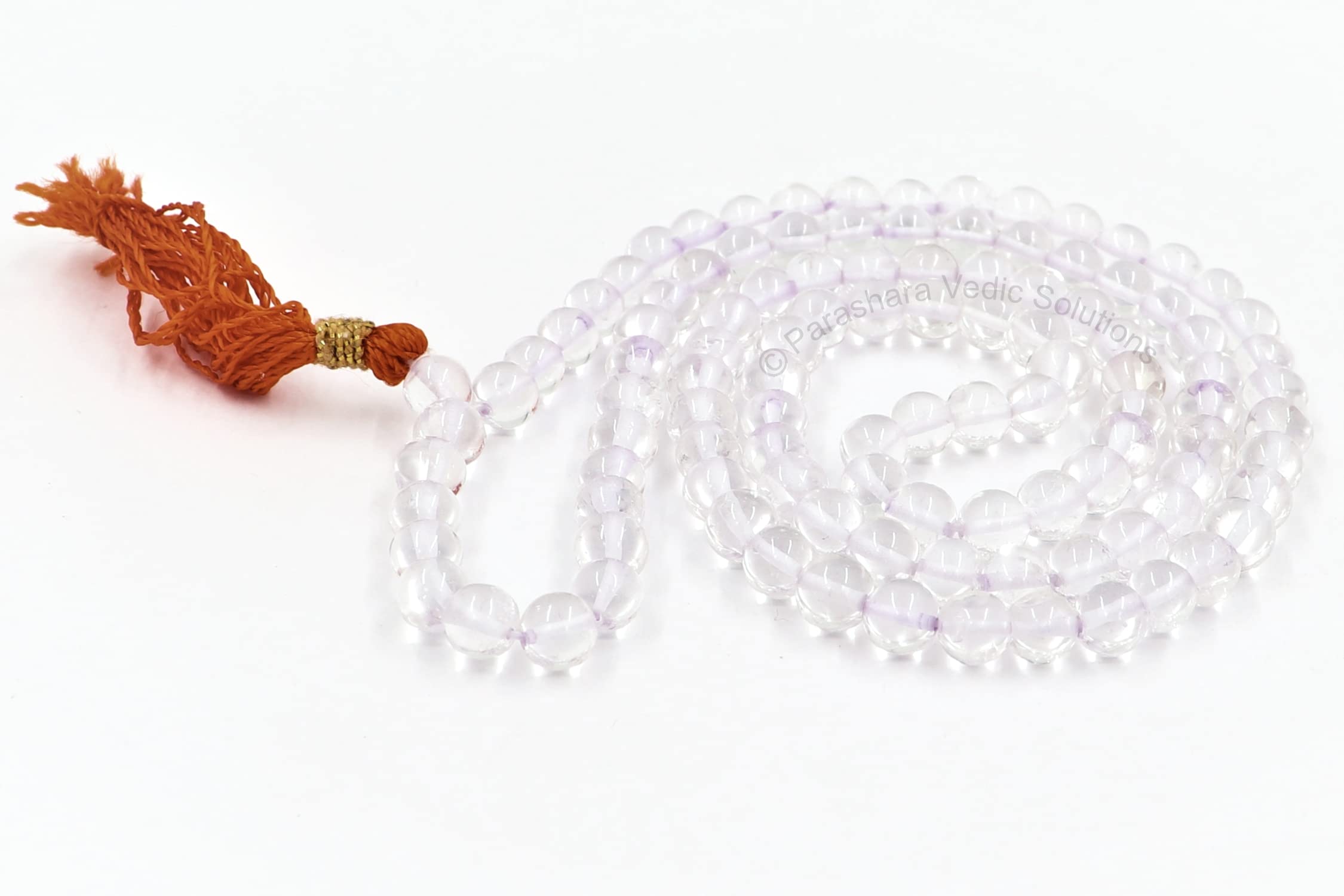 ARKAM Sphatik Mala Certfied/Natural Sphatika Mala/Sphatik mala Original (Size: 7mm, Length: 30 inches, Beads: 108+1) 1