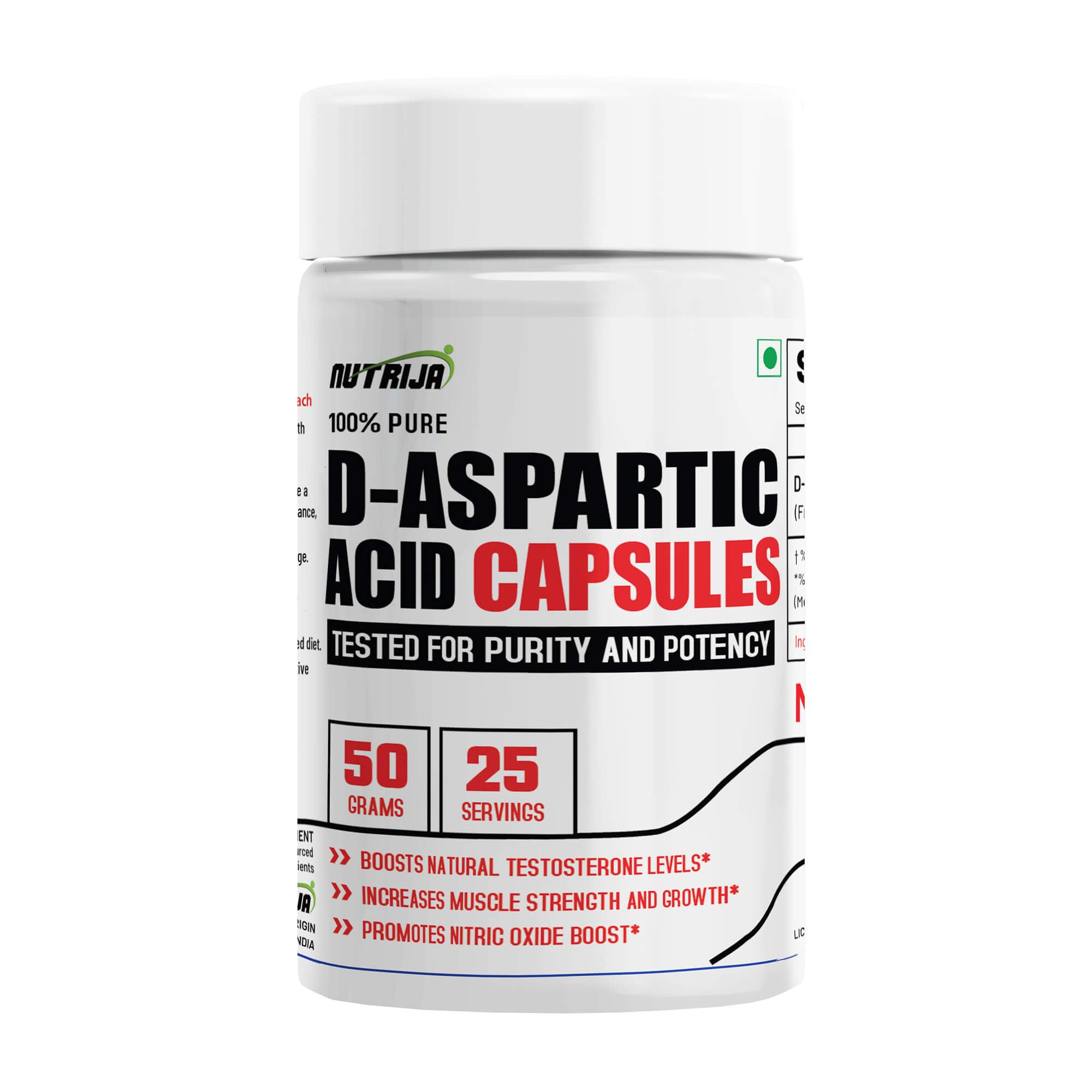 NutriJa D-Aspartic Acid (DAA) 100% Pure Powder - 50 Grams-image-38