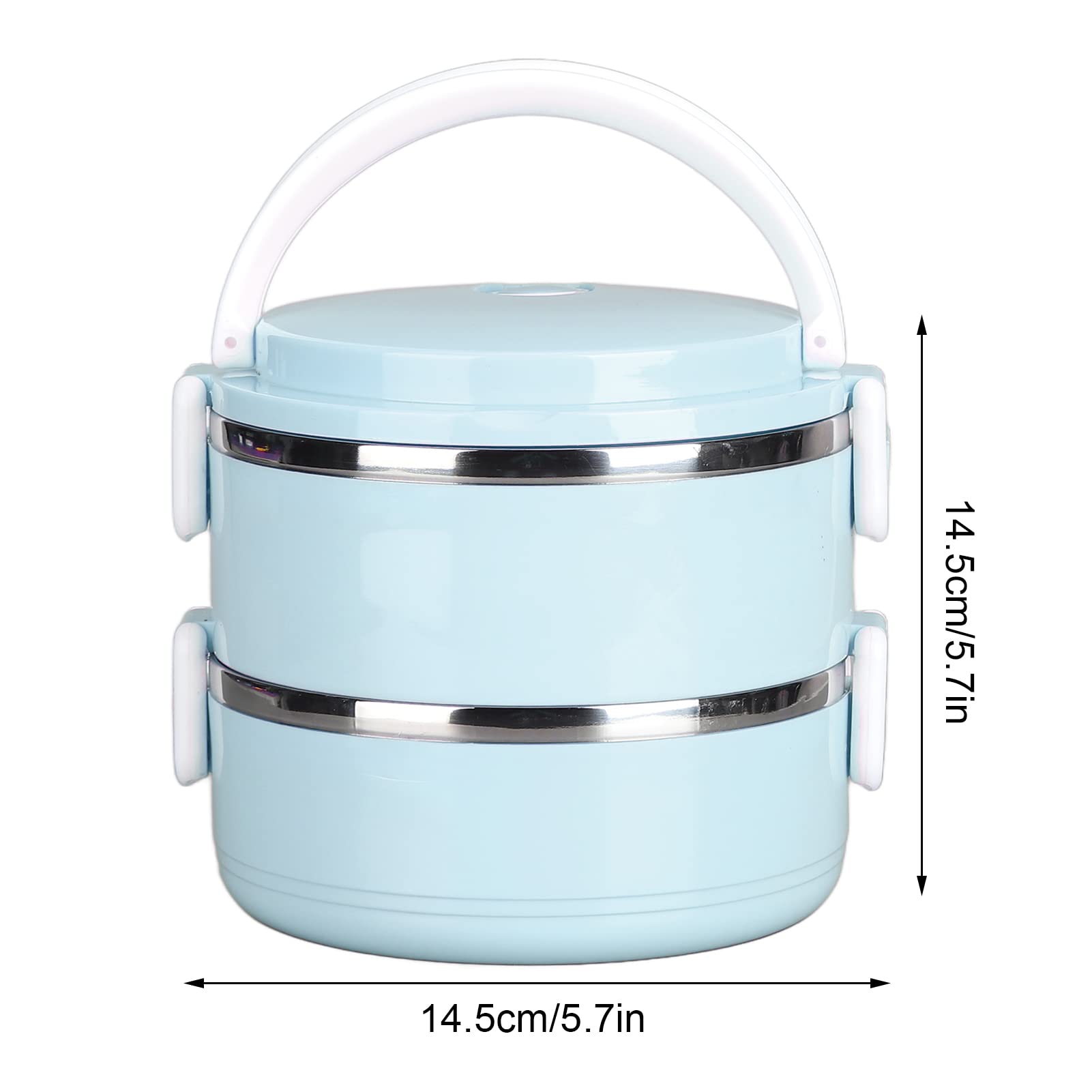 Lunch Box Termico Acciaio Inox 304 - Portapranzo Isolante Rotondo Con Sigillo - Foto 5