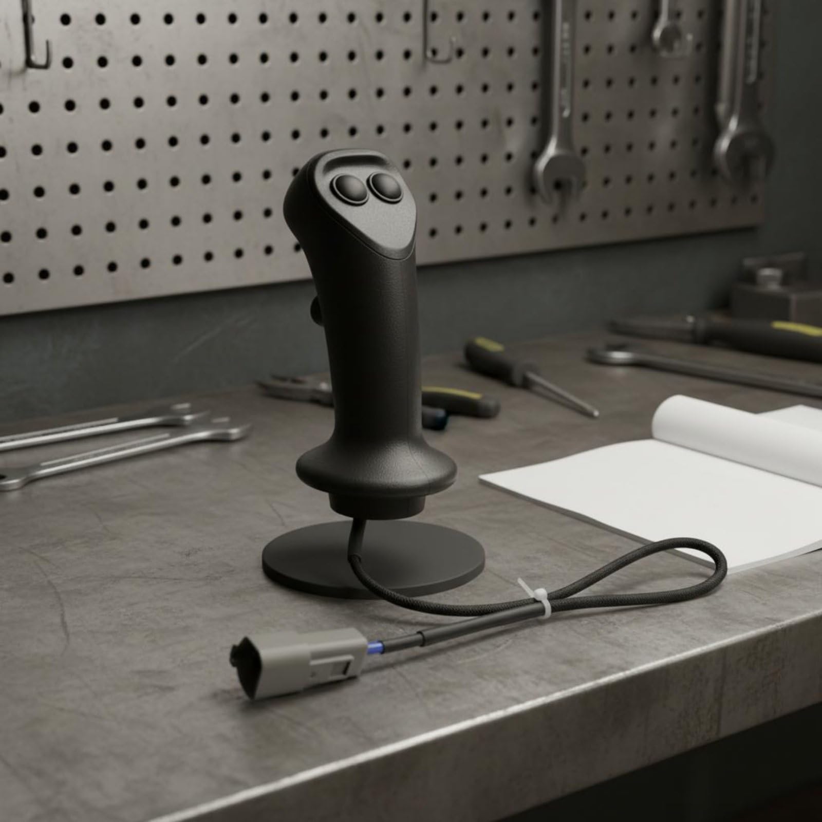 Baggersteuerungsgriff Joystickgriff für Baumaschinen mit Eingebautem Und Stecker Samt Strukturiertem Design zur Fehlerfreien Bedienung für Baustellen Ausrüstungsverleih