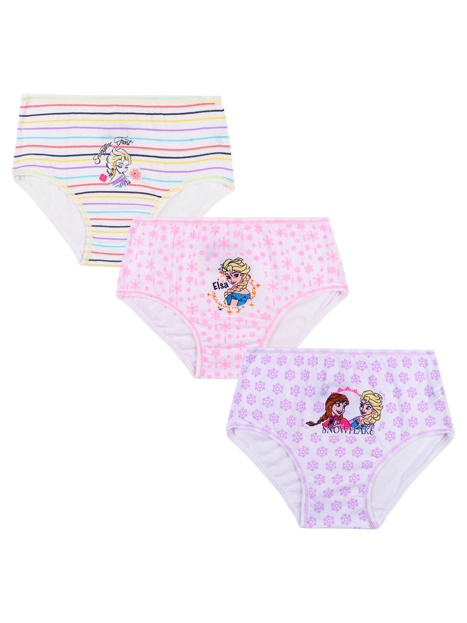 Kids Girls Frozen Printed Panty Ultrasoft Underwear 100% Cotton Soft Comfortable | SKin Friendly | Innerwear Pack Of 3-Assorted… (Color & Print May Vary)