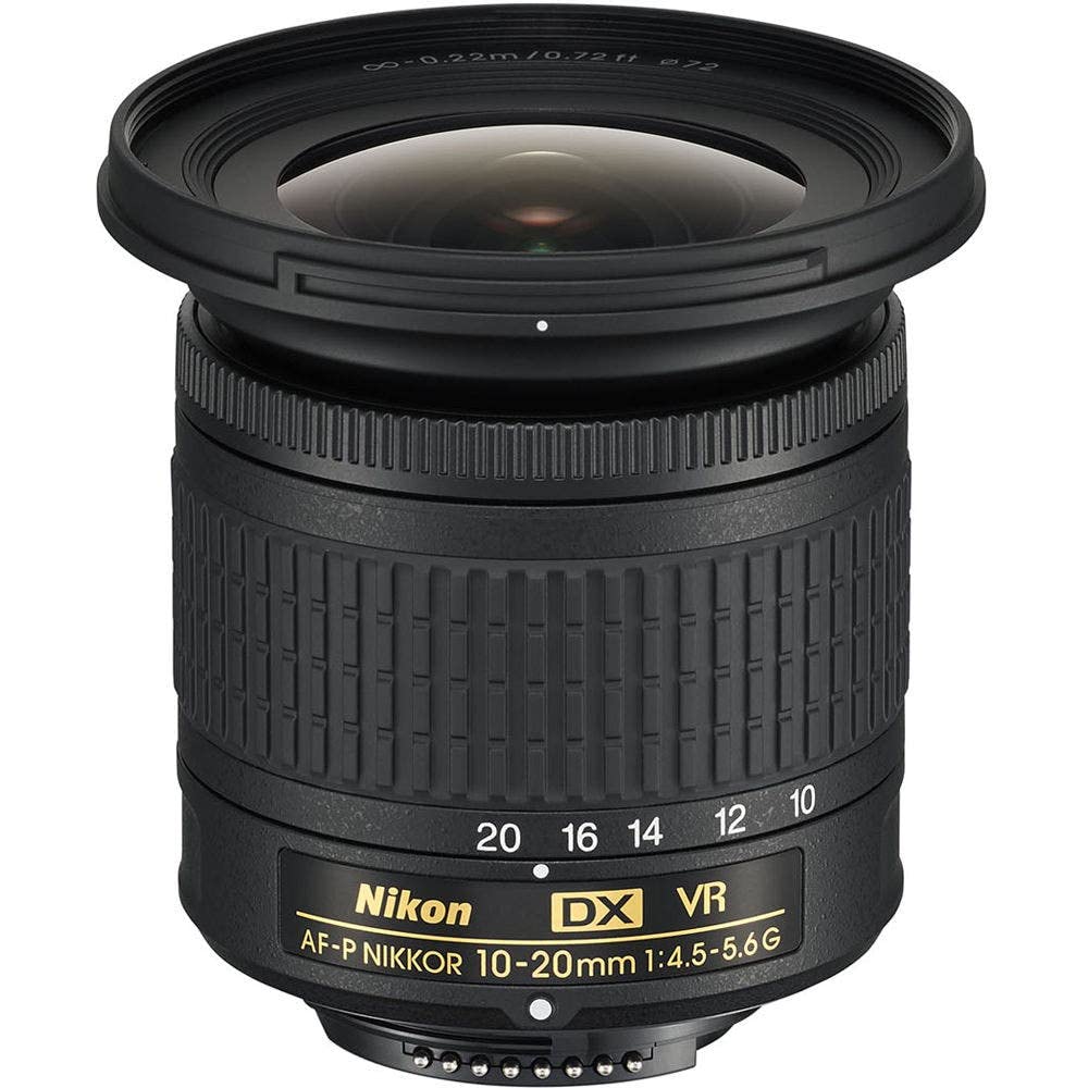Nikon AF-P DX Nikkor 10-20mm f/4.5-5.6G VR F/4.5-29 Fixed Zoom Camera Lens (Black)