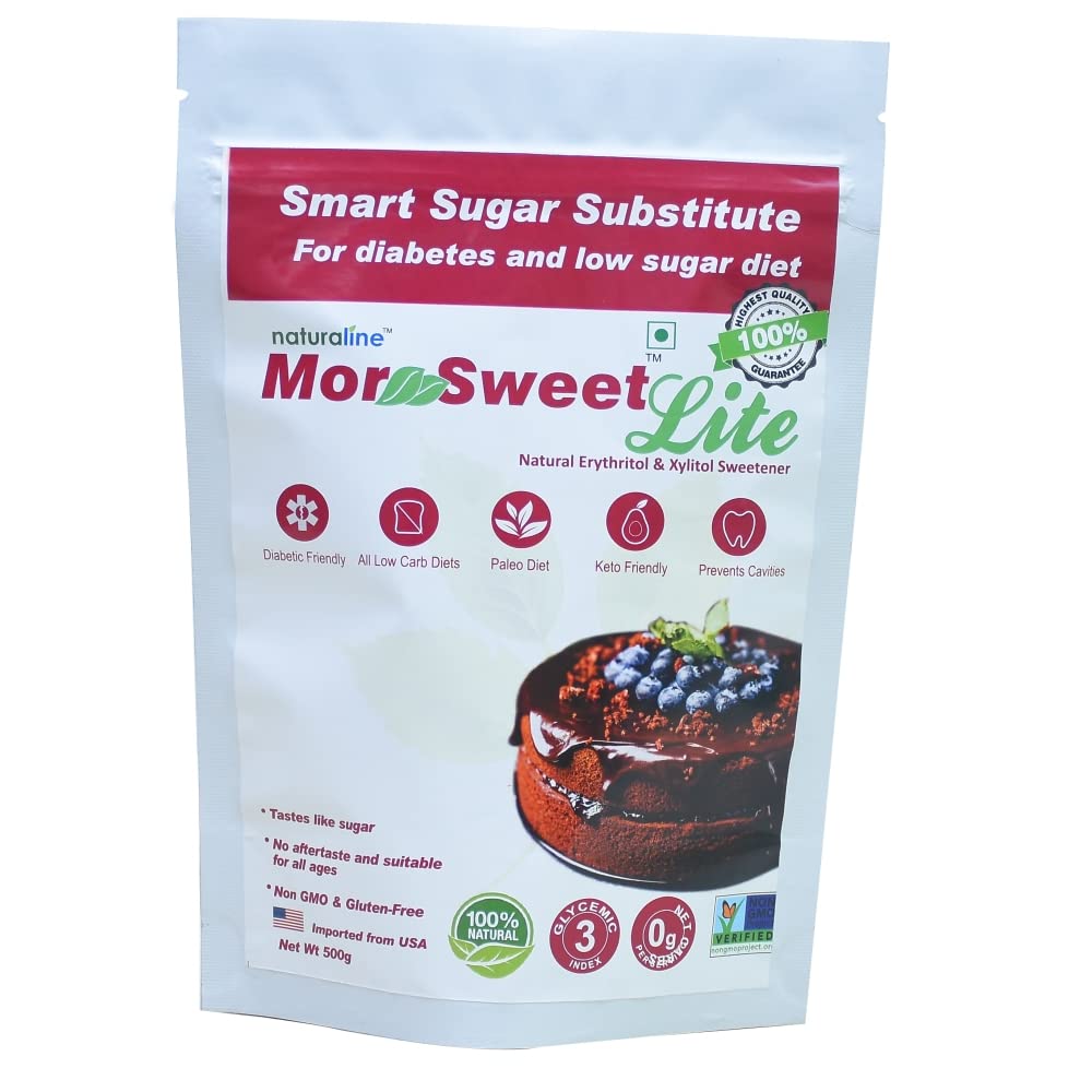 Lite Natural Erythritol Sugarfree Sweetener | Dia-betic Friendly | Keto Diet | Low Glycemic Index | Weight Loss | 100% Pure, Sweet and Safe 500G