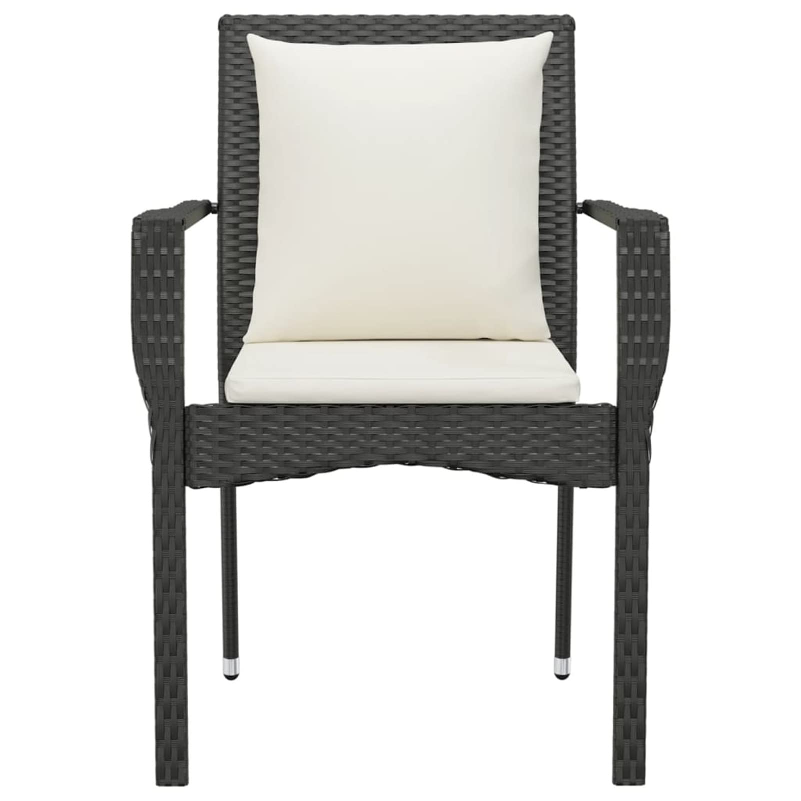 319879 Sedie da Giardino con Cuscini 4 pz in Polyrattan Nere Testata in Legno,Testata Letto Matrimoniale Muebles Dormitorio Spalliera Letto Testiere per Letto Matrimoniale