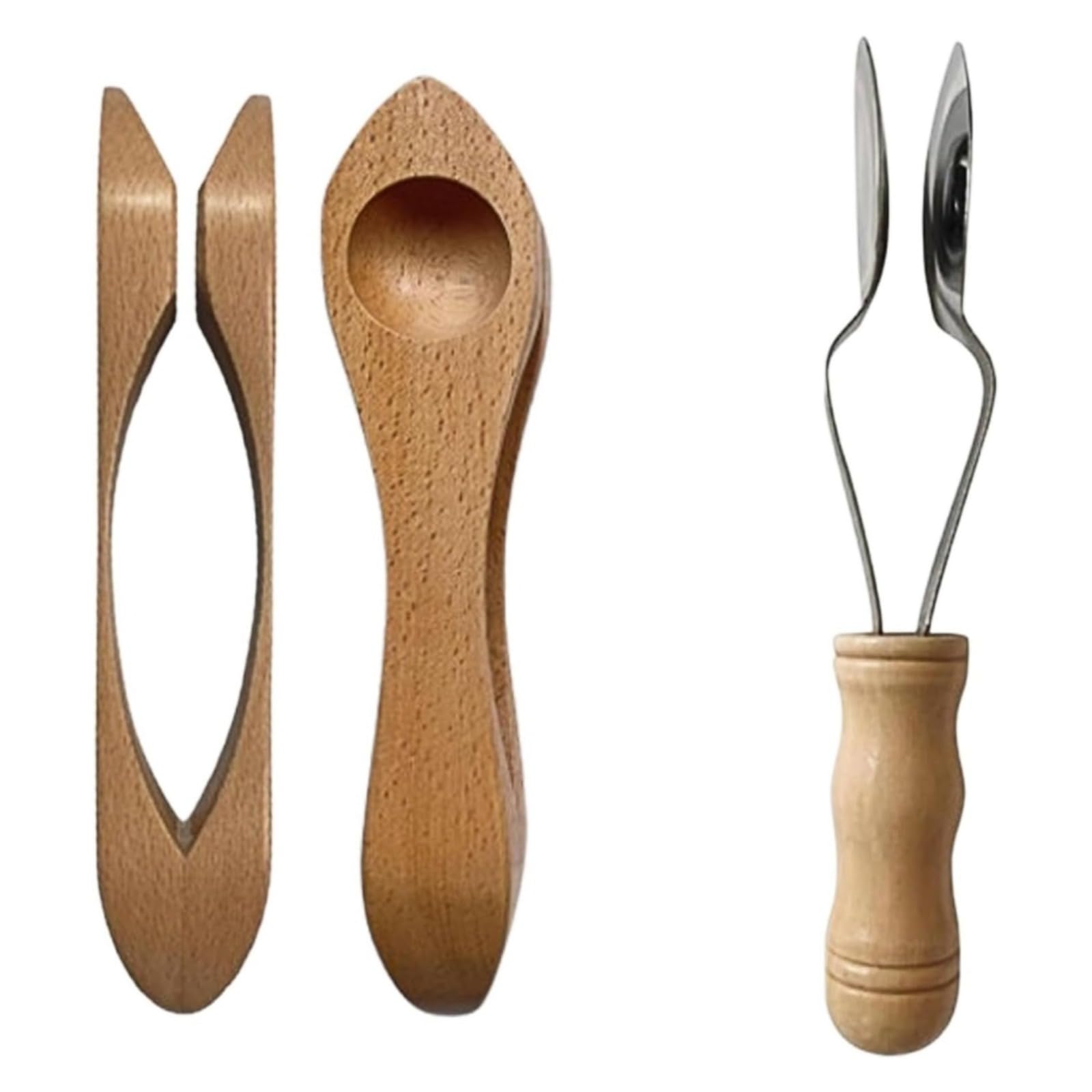 Cucchiai musicali in legno e acciaio inossidabile, strumenti tradizionali a percussione folk, per feste e vacanze, perfetti per musica con batteria in acciaio e esplorazione creativa del suono