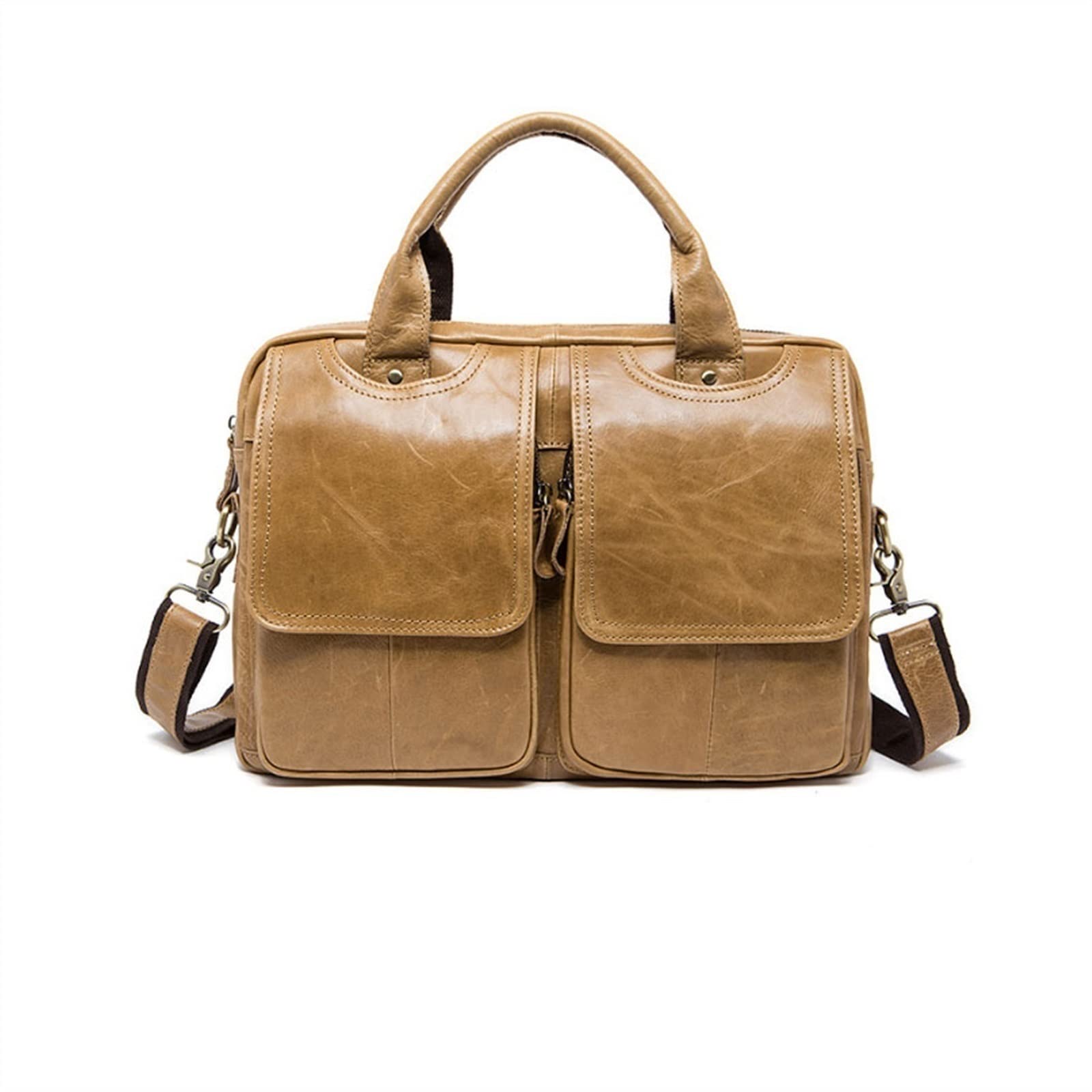 Mens Cuoio Genuino Notebook Computer Borse Totes Borse Borse Laptop Borse Business Cartelle Messenger Borse A Tracolla