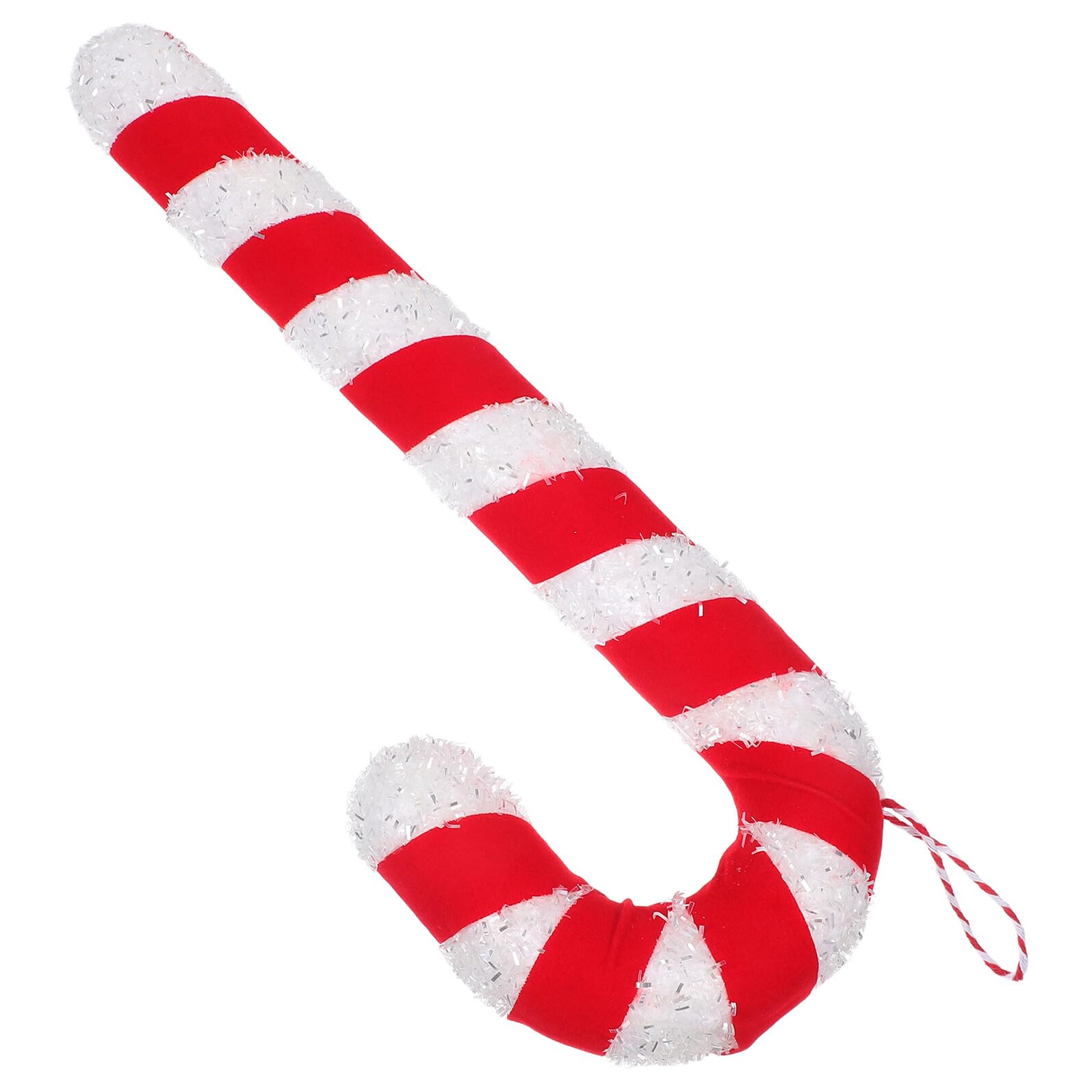 Canne de Noël suspendue en mousse rouge et blanche pour sapin intérieur et extérieur