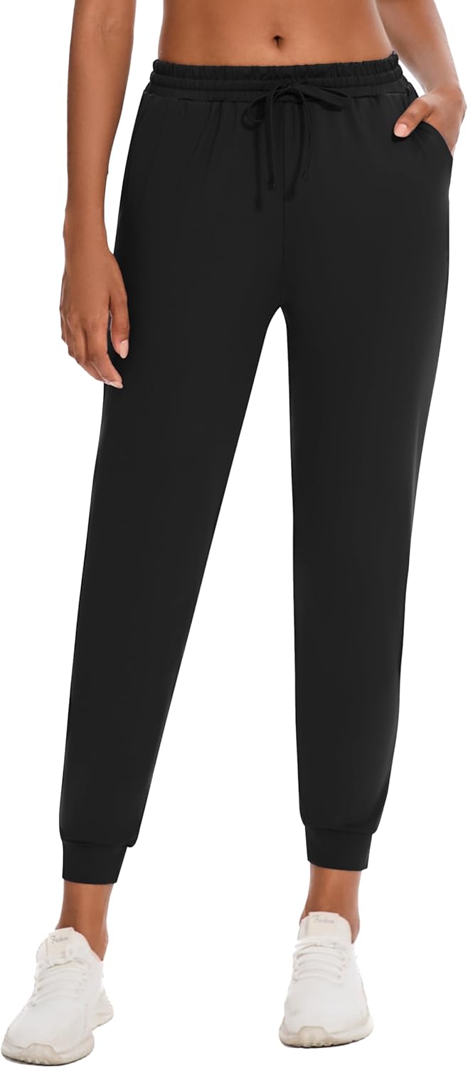 4 Pack Women's Joggers Sweatpants with Pockets Lightweight Quick Dry Yoga Pants for Lounge Gym Workout - Image 3