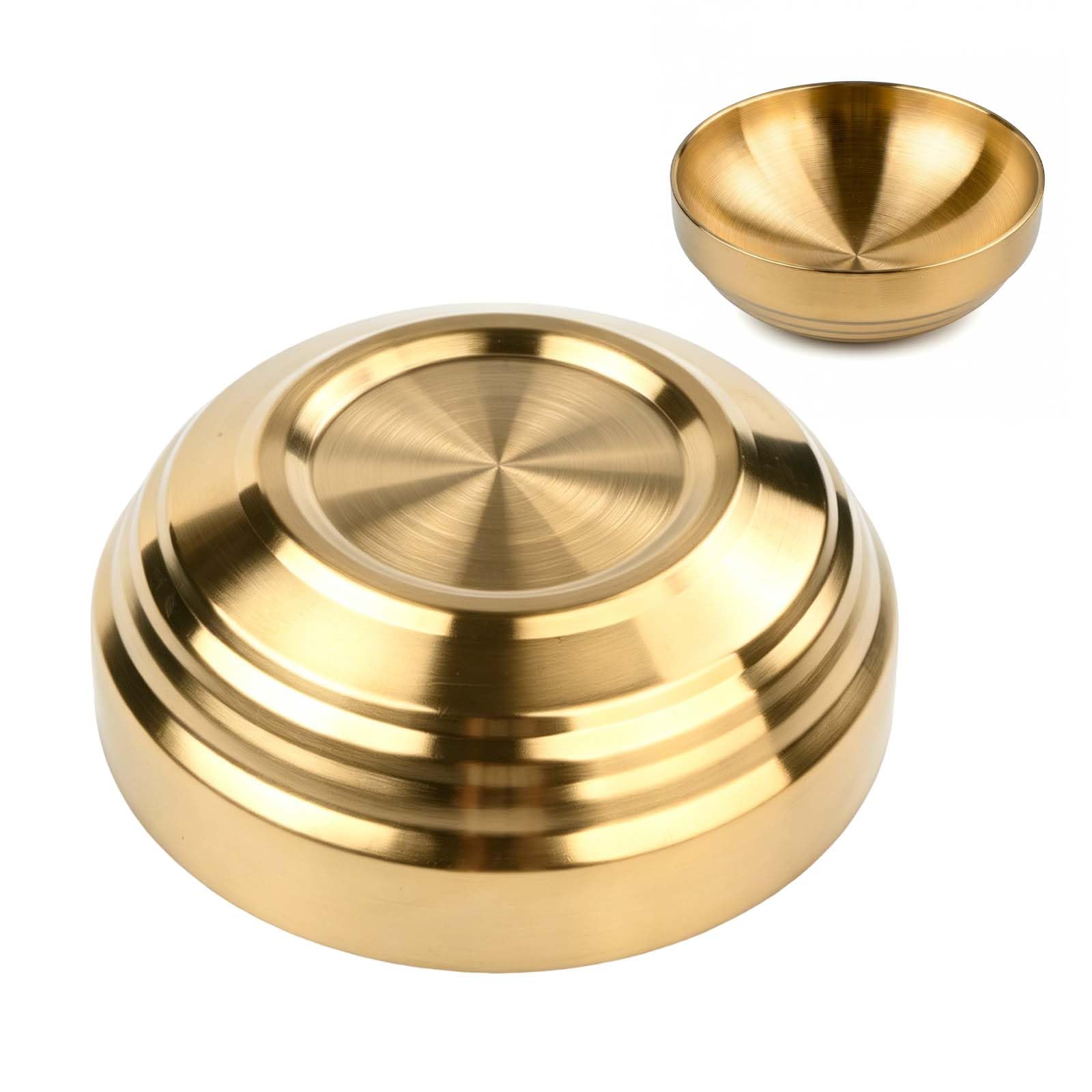 Zirax Premium Gold Stainless Steel Decorative Bowl,Elegant Catchall Key Tray for Entryway & Hallway,Versatile Organiser Dish for Jewellery, Snacks & Home Decor Centerpiece