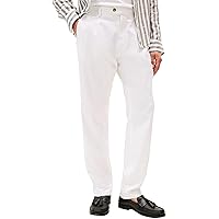 Tommy Hilfiger Uomo Pantaloni Chino Harlem Satin Relaxed Fit, Bianco (TH Optic White)