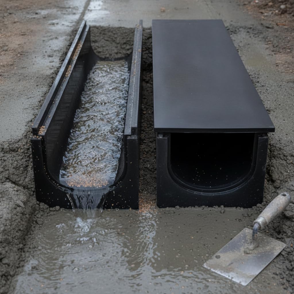 Canal Drenaje HDPE Plástico, size to 2