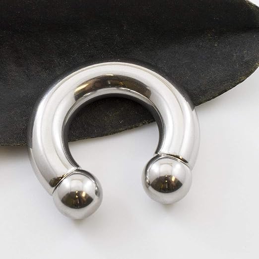 bodyjewelryonline horseshoe jewelry 00 gauge 10 mm perfect for prince albert piercing internally threaded amazon ca clothing shoes accessories