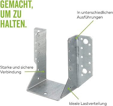 Alberts 331399 Joist Hanger | Type A | sendzimir galvanised | 100 x 140 mm | Set of 6