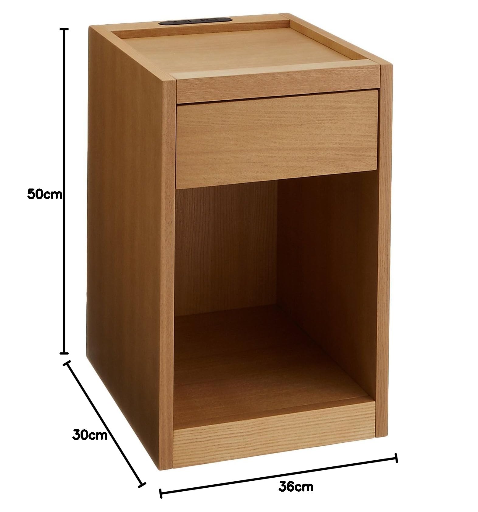 Amazon.co.jp: グランツ NT497 ナイトテーブル ナチュラル 中 : ホーム