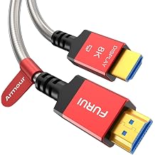 Fiber Optic HDMI 2.1 Cable 100 FT, in Wall - 48Gbps Outdoor Armoured HDMI 2.1 Cable 8K@60Hz,4K@120Hz Dynamic HDR, eARC for RTX 3080/3090 Xbox Series X PS5 Denon AV Receiver LG Samsung Sony TV