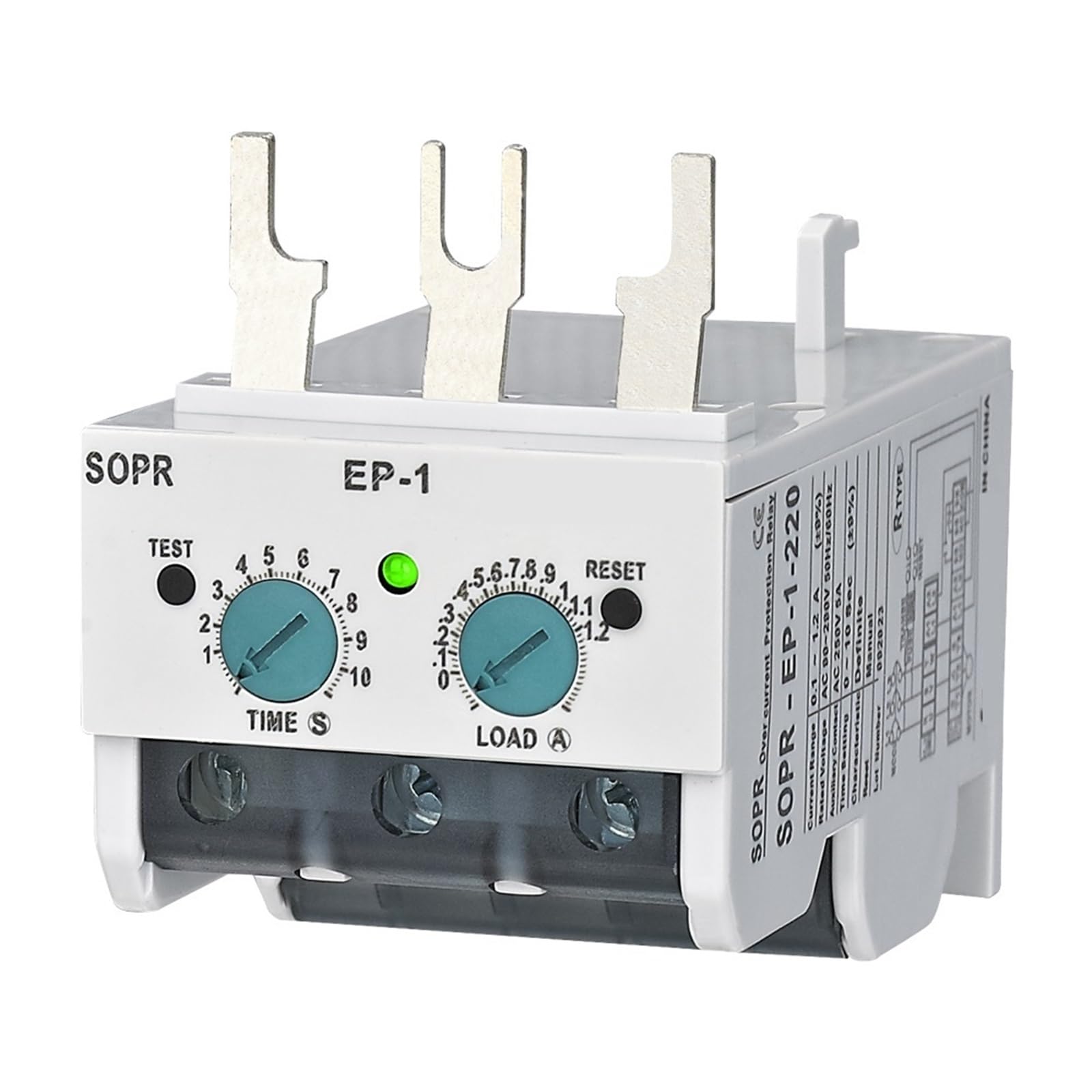 SOPR-EP Elektroniczny przekaźnik przeciążeniowy silnika termicznego przekaźnik przeciążeniowy 1 szt. (3-30A, jeden 110 VAC)