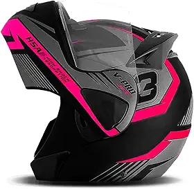 CAPACETE ESCAMOTEÁVEL PRO TORK V-PRO JET 3 ROSA TAM. 62