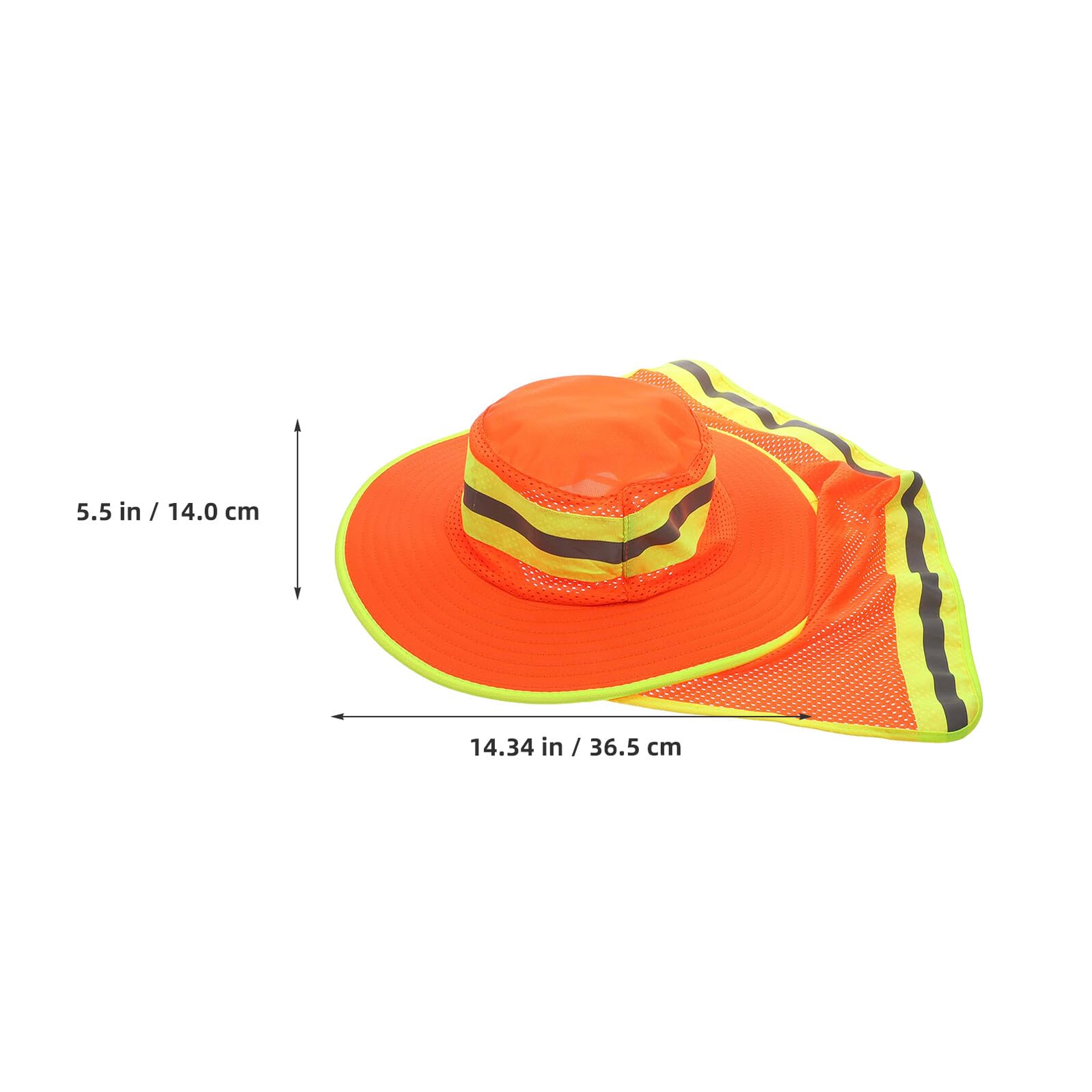 Sombrero de Pesca de ala Ancha 2 Piezas Naranja Unisex