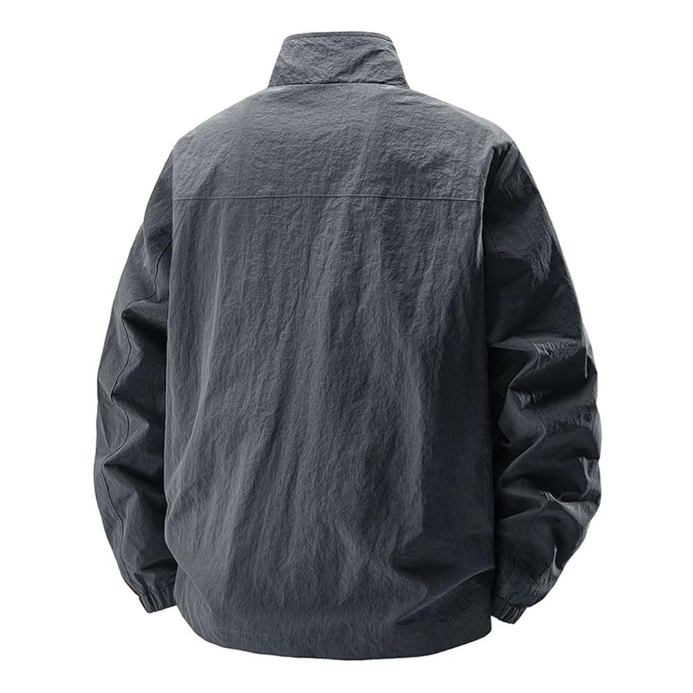 Męskie kurtki oddychające lekkie slim fit oddychające na co dzień jednolity kolor sportowy płaszcz