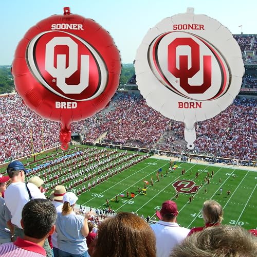 Image of Oklahoma Sooners Mylar Balloons-3 Pack-18 Inch Round Foil Style - Havercamp