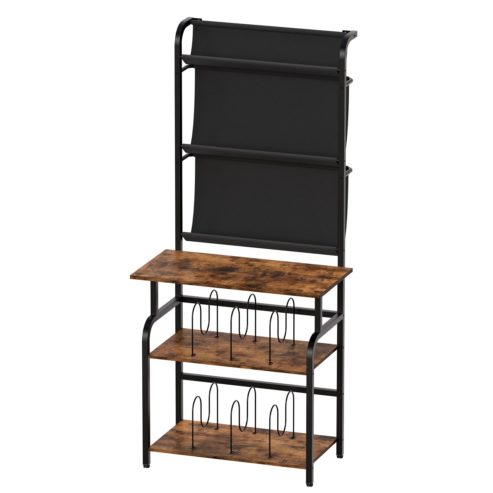6 étages Platine Support Vinyle Rangement,Présentoir pour Disques Vinyles avec 3 étages rangement de disques vinyles,Armoire Table de Tourne,Tourne Disque Vinyle Stockage pour Salon,Studio,78x169x38cm
