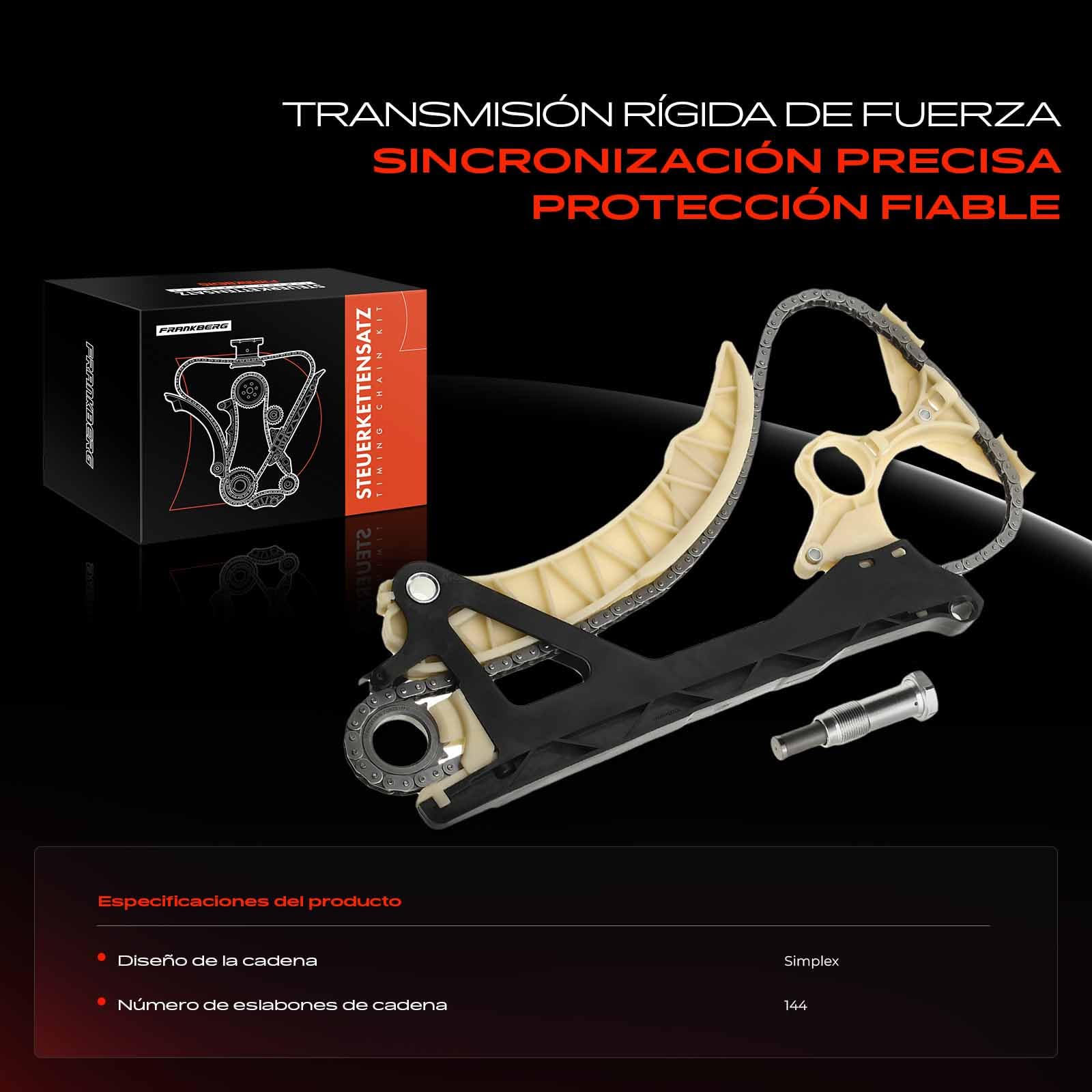 Frankberg Kit de cadena de distribución 11317502180 | Compatible con: Serie 3 E46, Serie 1 E81, Serie 3 Coupé E46, Serie 1 E87, Serie 3 E90, Serie 3 Compact E46
