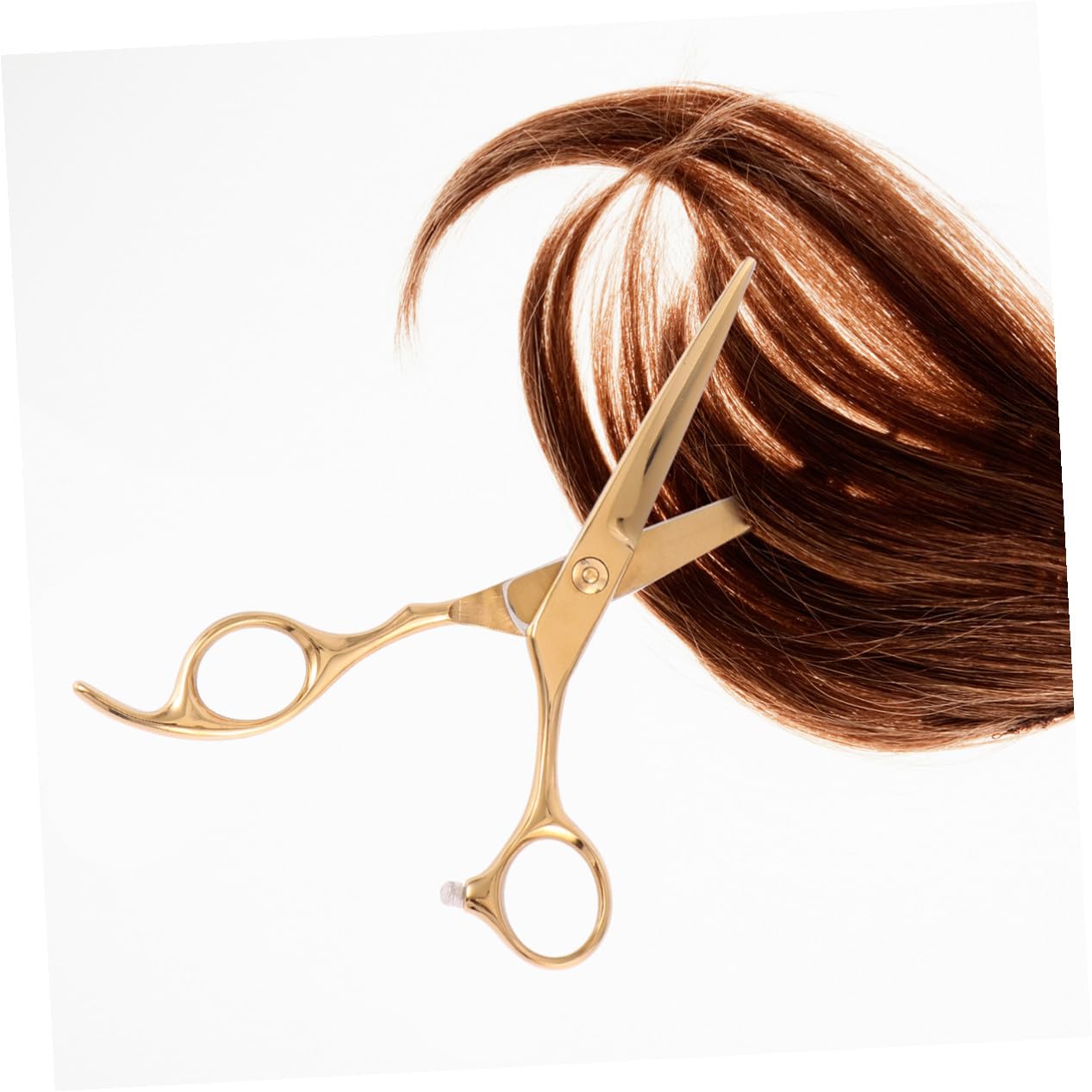 2 piezas Tijeras de Peluquería de Acero Inoxidable Doradas Tijeras para Cortar Cabello Profesionales con Diseño Ergonómico para Barbería y Doméstico