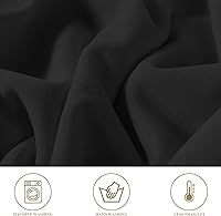 Vista 4 de magalo Paquete de 12 fundas para sillas plegables de elastano negro, impermeables, elásticas, para bodas, fiestas, banquetes de comedor y otros