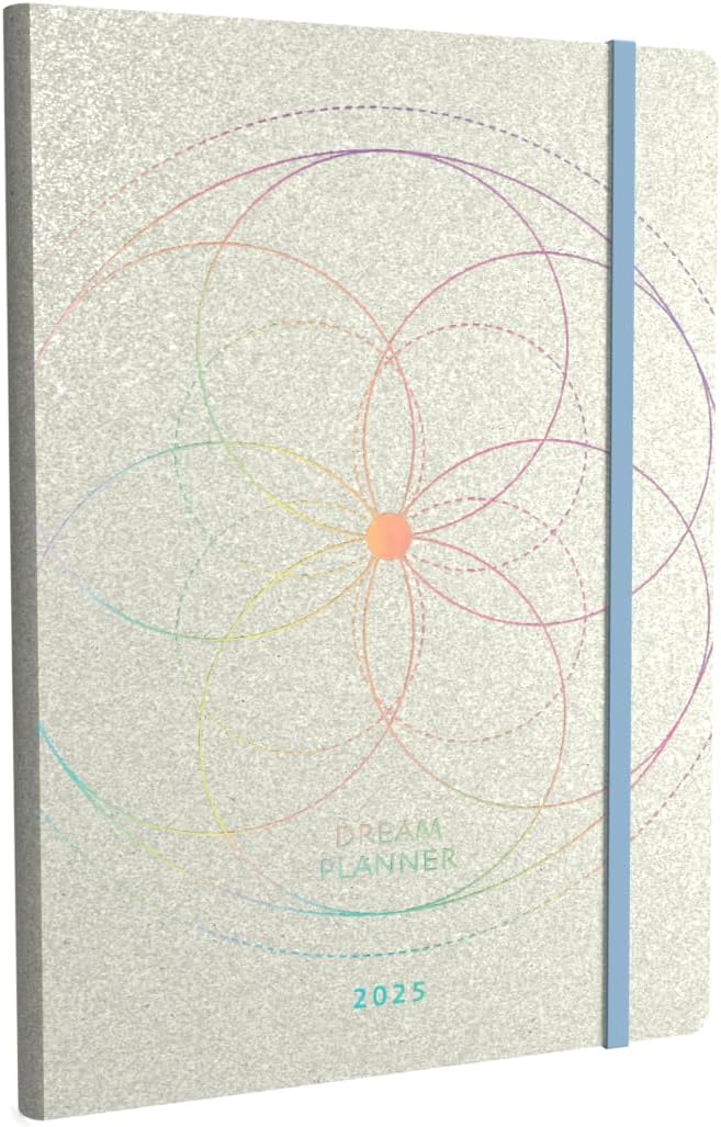 Collins Dream Planner 2025 Diary B5 Week to View and Monthly Journal - Lifestyle Planner and Organiser for Productivity and Goal Setting - January to December - Weekly - Starlight White - DP1B4511-25