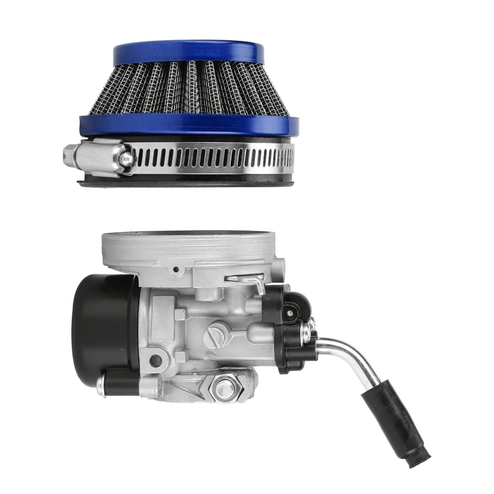 Compatible con 49cc, 50cc, 66cc, 80cc Y 100cc. con Filtro De Aire. Compatible con Motor De 2 Tiempos, Motor De Gasolina, Motocicleta Motorizada.(Red)