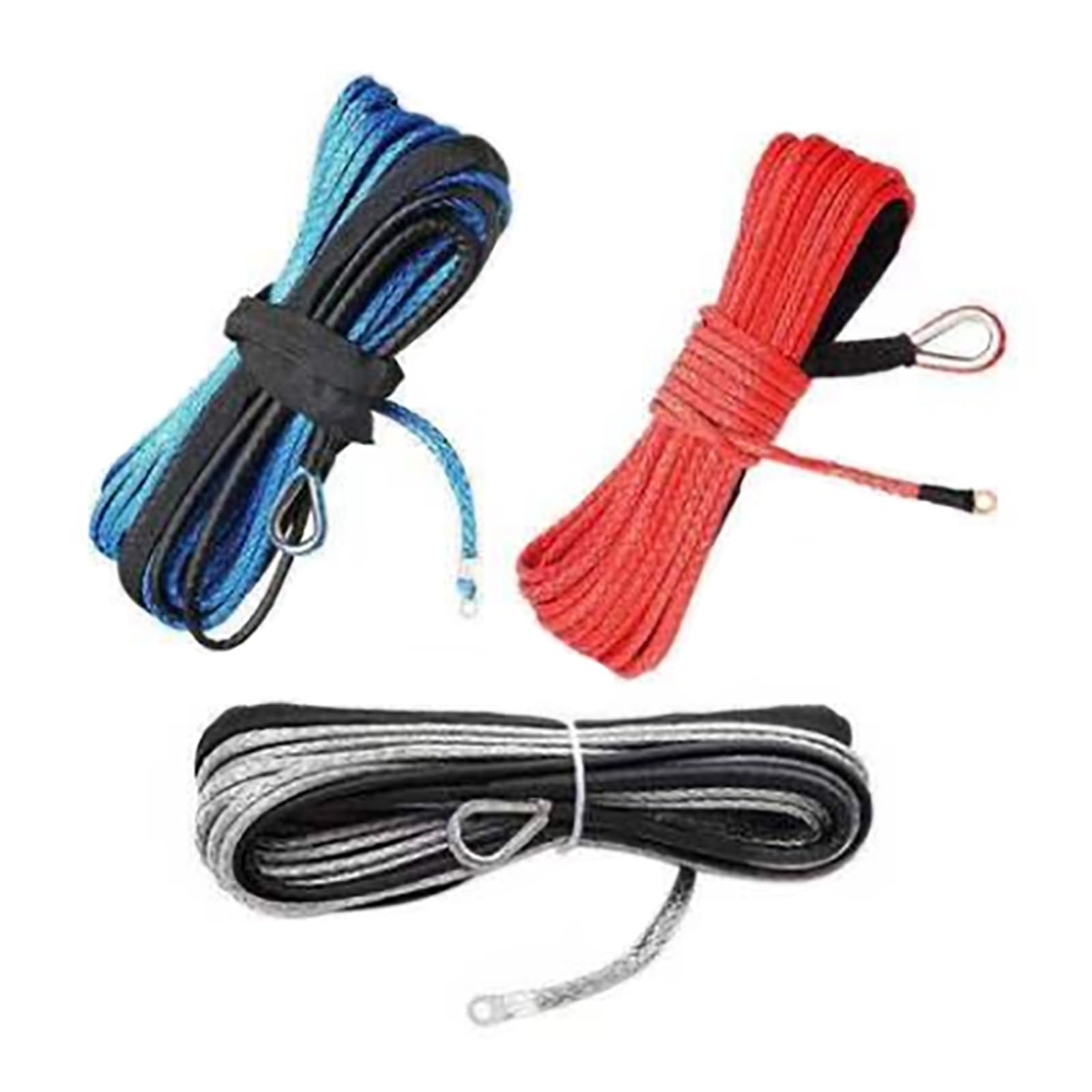 4,8 Mm X 15 M Syntetyczna Wciągarka Lina UHMWPE Z Włókna Holowniczego Akcesoria Samochodowe Solidna I Niezawodna(Blue)