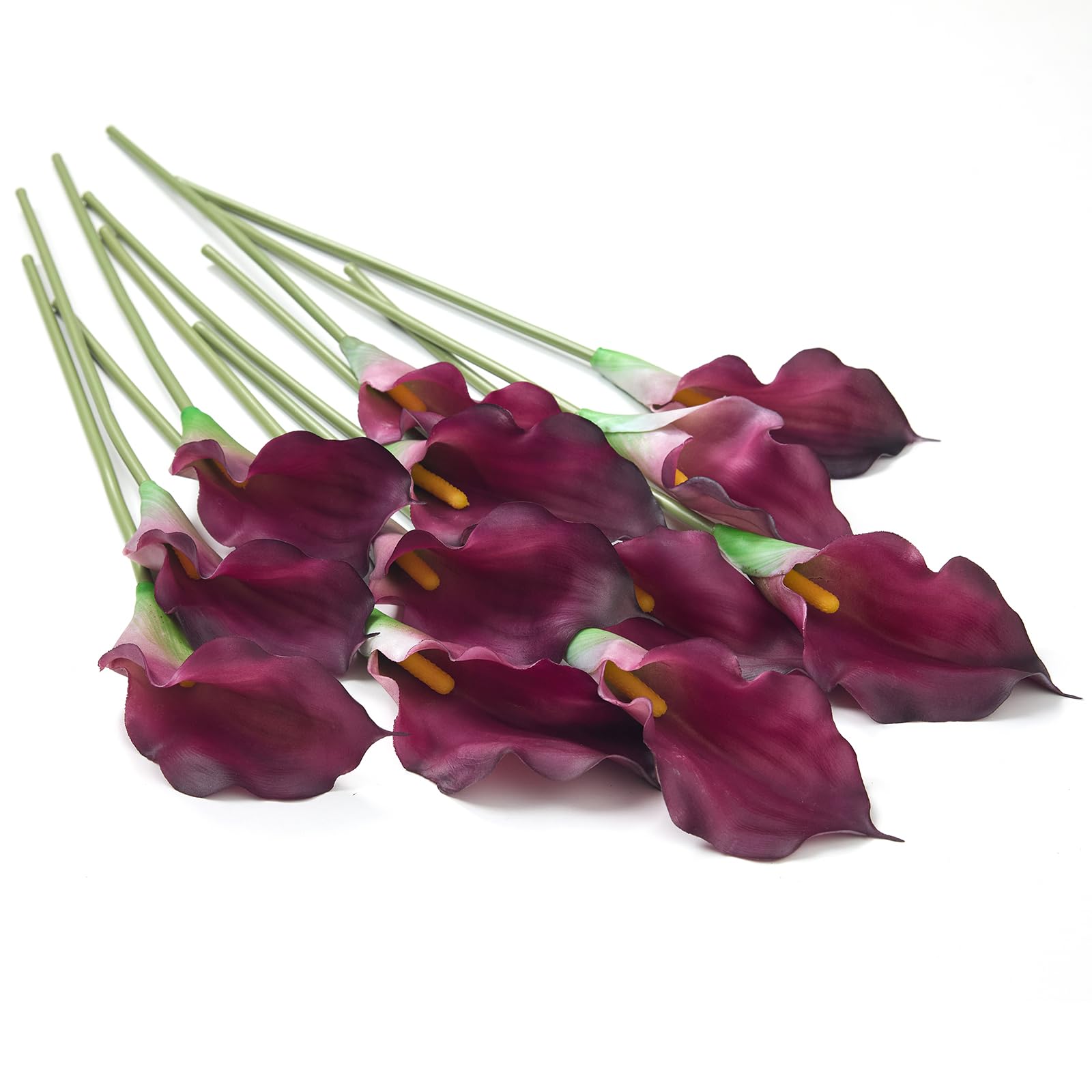 Amore Florals 12 PCS Purple Calla Lily Artificial Flowers