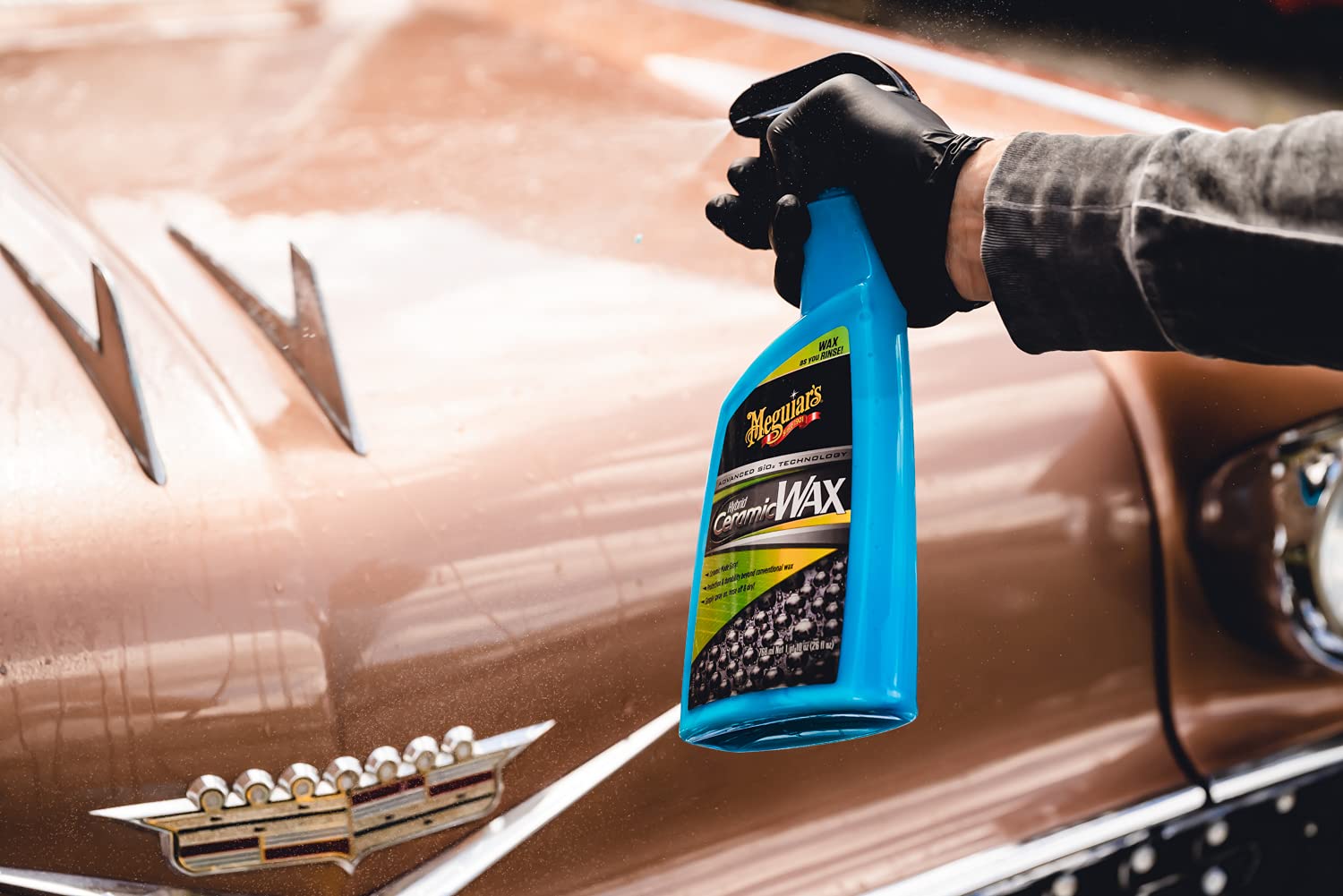 detailmate Meguiars - Set de lavado y cuidado para el coche Meguiars: cubo de lavado 5GAL + champú Wash & Wax 1420 ml + cera de cerámica híbrida 768 ml + herramienta de lavado de cubo Grit Guard