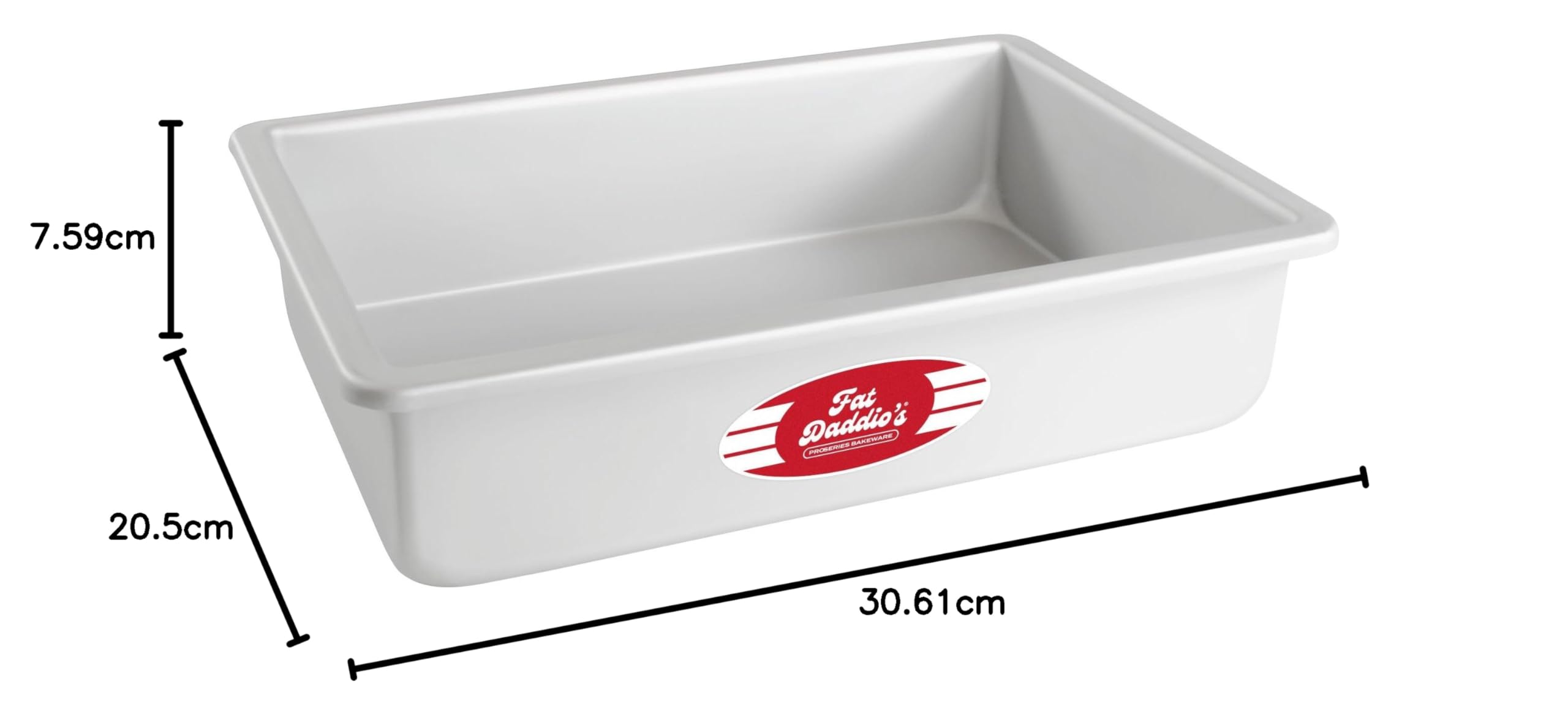 Fat Daddios POB-7113 - Molde para tartas (aluminio, color plateado