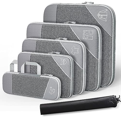 3/6 個ポータブル軽量スーツケースポーチ圧縮梱包キューブ旅行収納袋セット靴バッグメッシュビジュアルストレージポーチセット