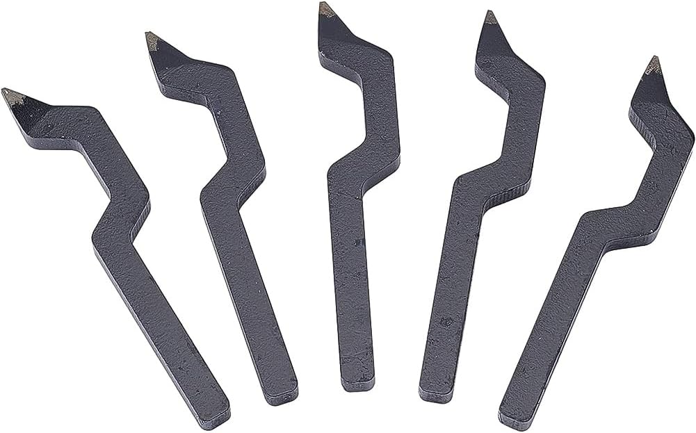 BENECREAT 5pcs #45 Metal Punch Stamp 14k 18k 24k 925 S925 Curved Steel Punch Stamp Mold Ring Bracelet Jewelry Marking Tools