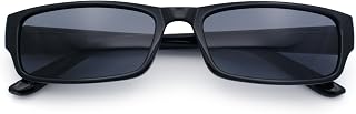 Mens Small Face Snug Fit Color Lens Rectangular Plastic Frame Sunglasses