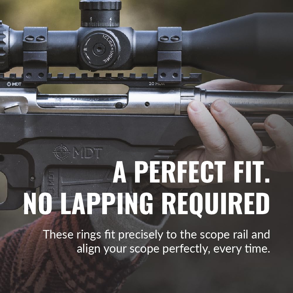 MDT Accessories - Scope Rings - Premier - 30mm - Medium (1.00in) - BLK