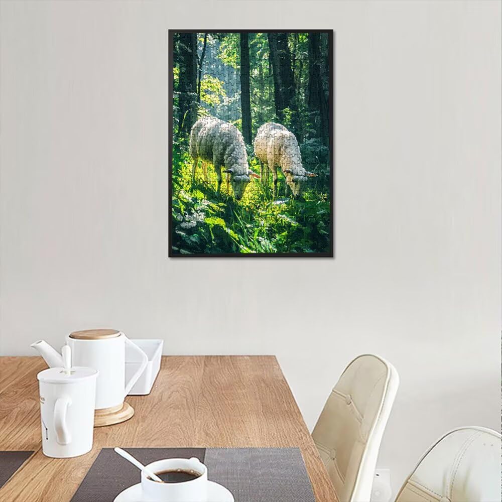 Puzzle 3000 elementów, puzzle dla dorosłych w lesie kozy artystyczne puzzle, gra puzzli, drewniane układanki, niemożliwe klasyczne układanki, do gry edukacyjnej wyzwanie zabawki, układanki rodzinne