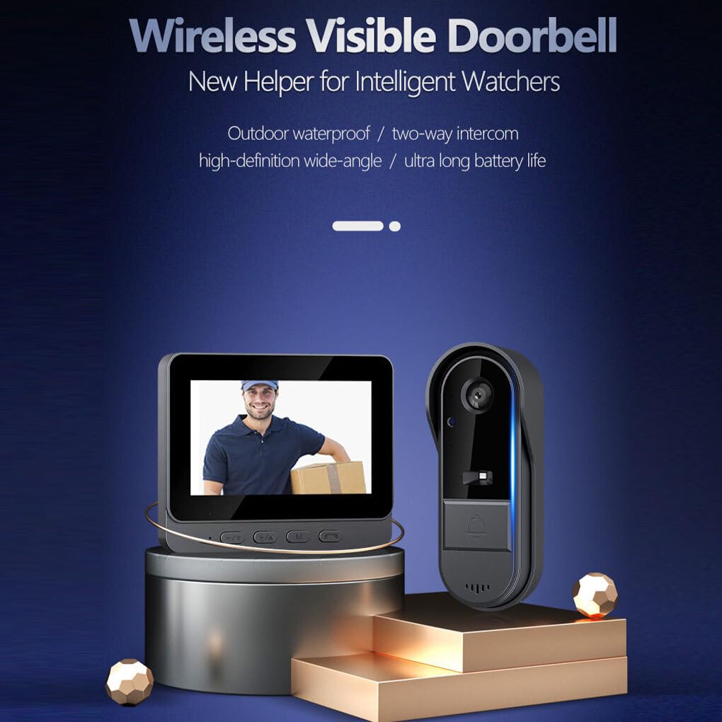 Sonnette vidéo sans Fil Wi-FI avec lumière, vidéo HD et